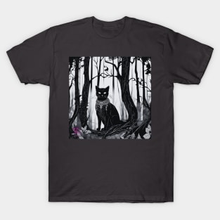 Cat in woods nr 2 T-Shirt